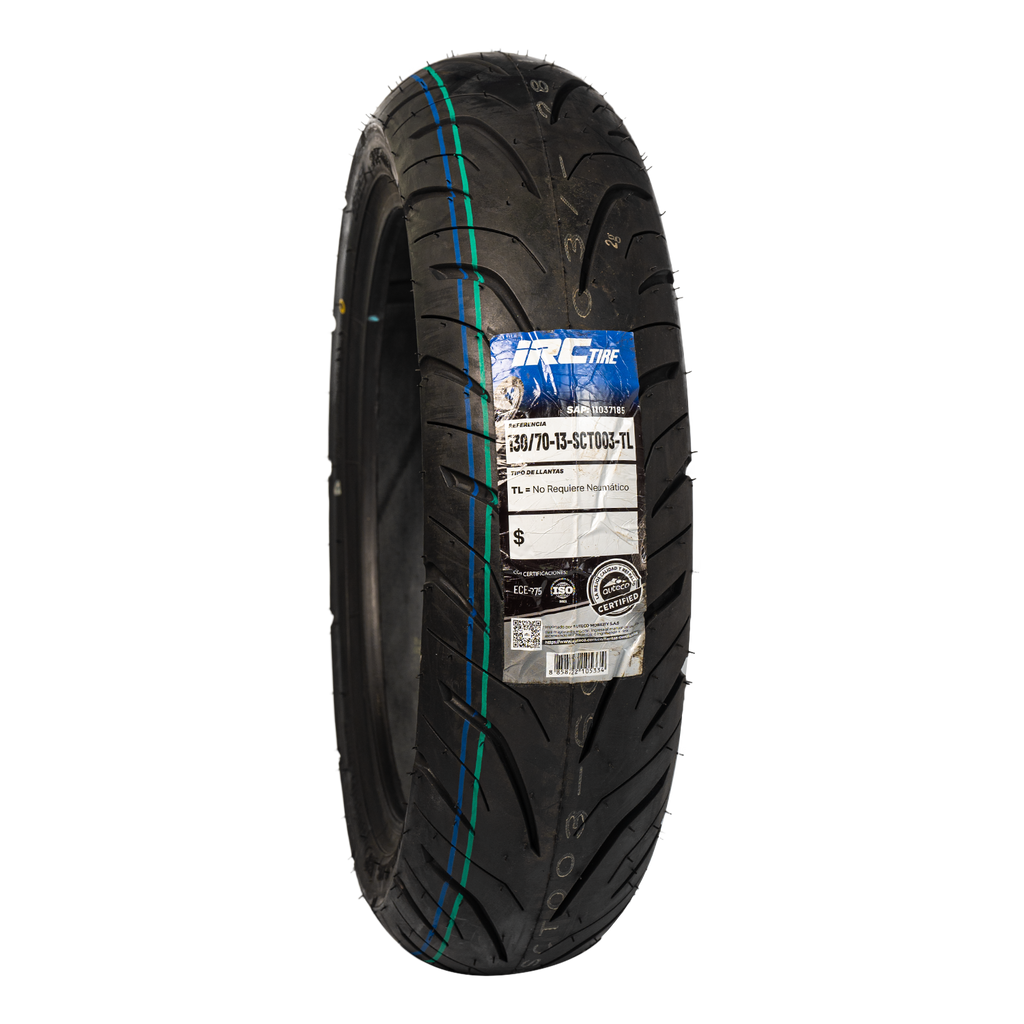 Llanta IRC 130 70-sct 13trasera 003 sellomatic