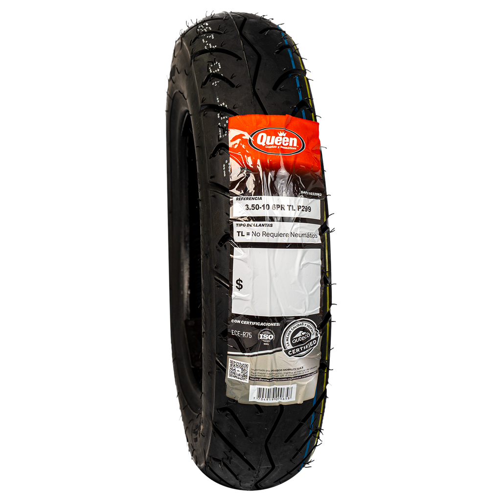 Llanta QUEEN tire 3.50-10 p299
