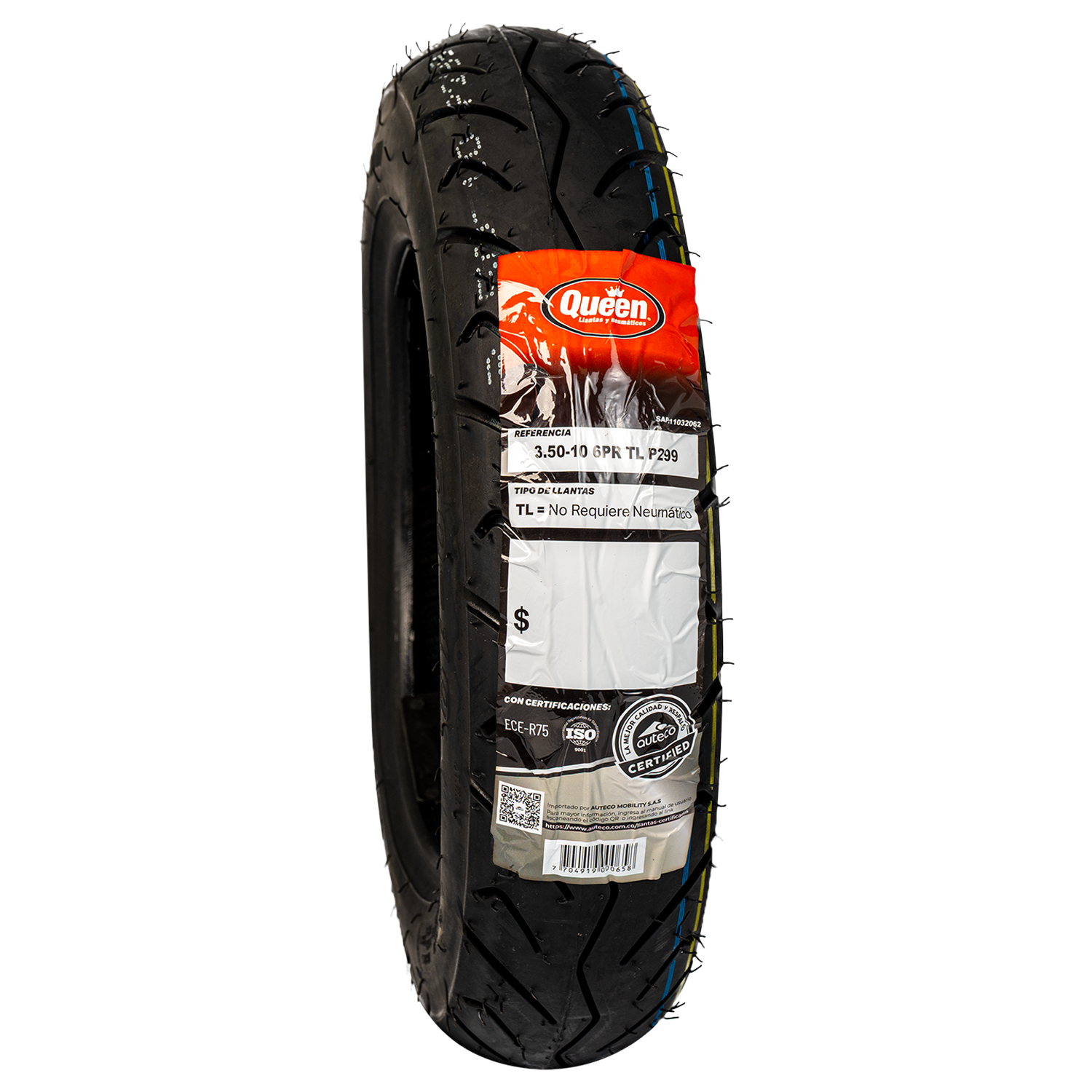Llanta QUEEN tire 3.50-10 p299