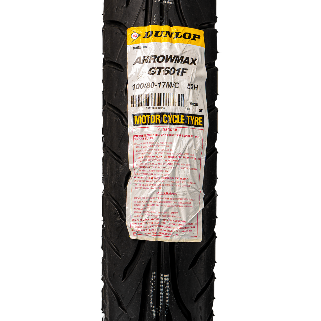 Llanta DUNLOP 100 80-arrowmax 17 gt delantera 601 sellomatic