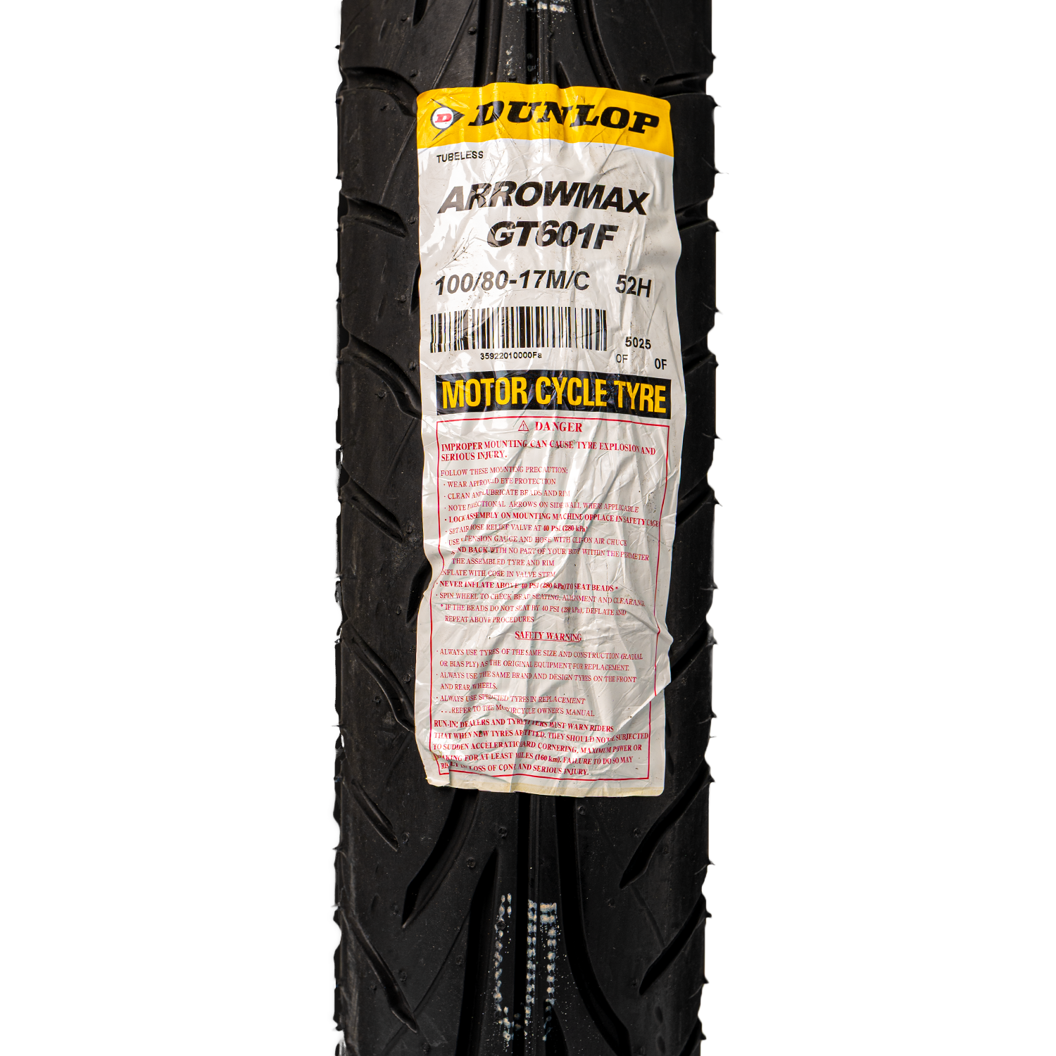 Llanta DUNLOP 100 80-arrowmax 17 gt delantera 601 sellomatic