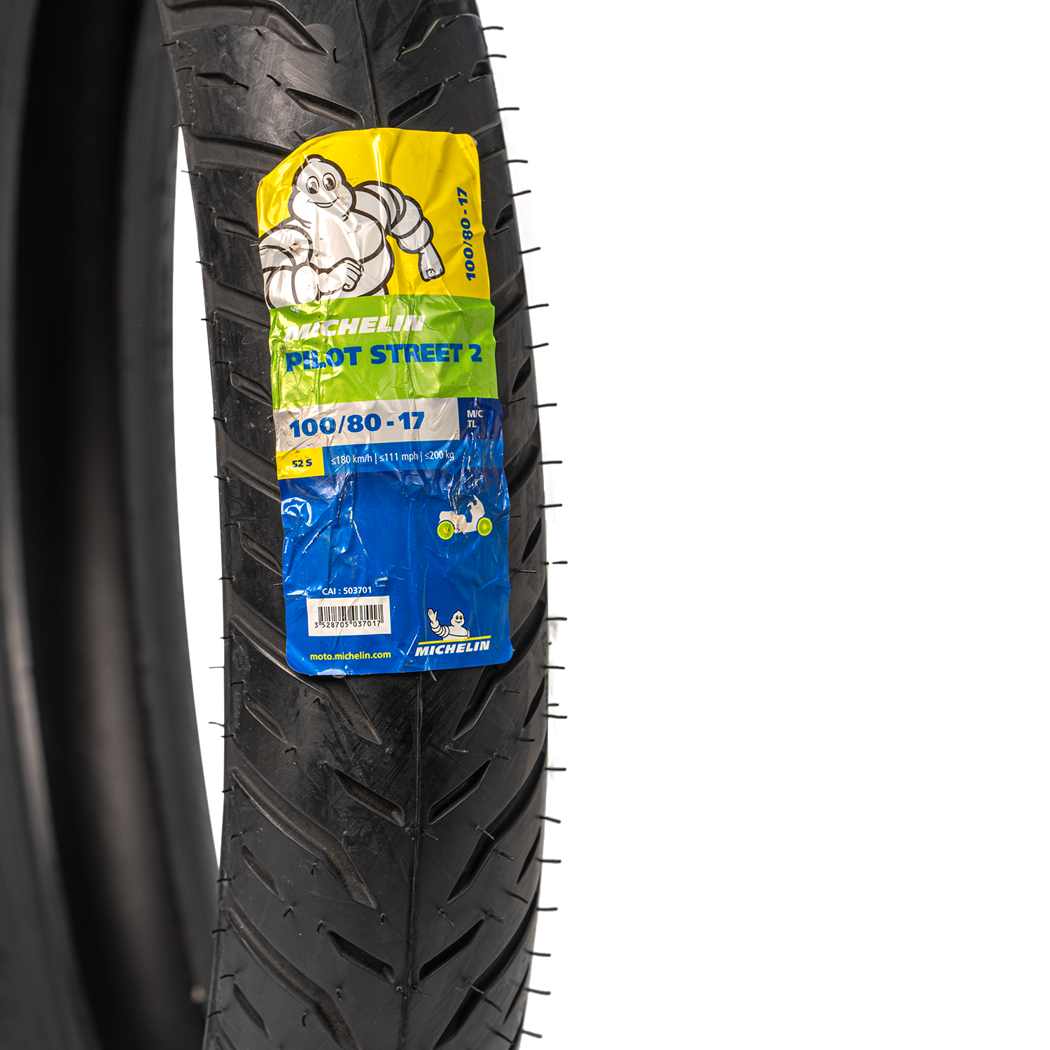 Llanta MICHELIN 100 80-pilot 17 street delantera 2 sellomatic