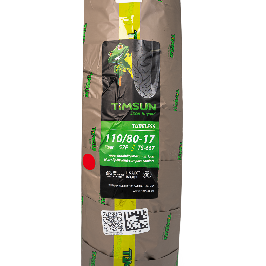 Llanta TIMSUN 110 80-ts 17trasera 667 sellomatic