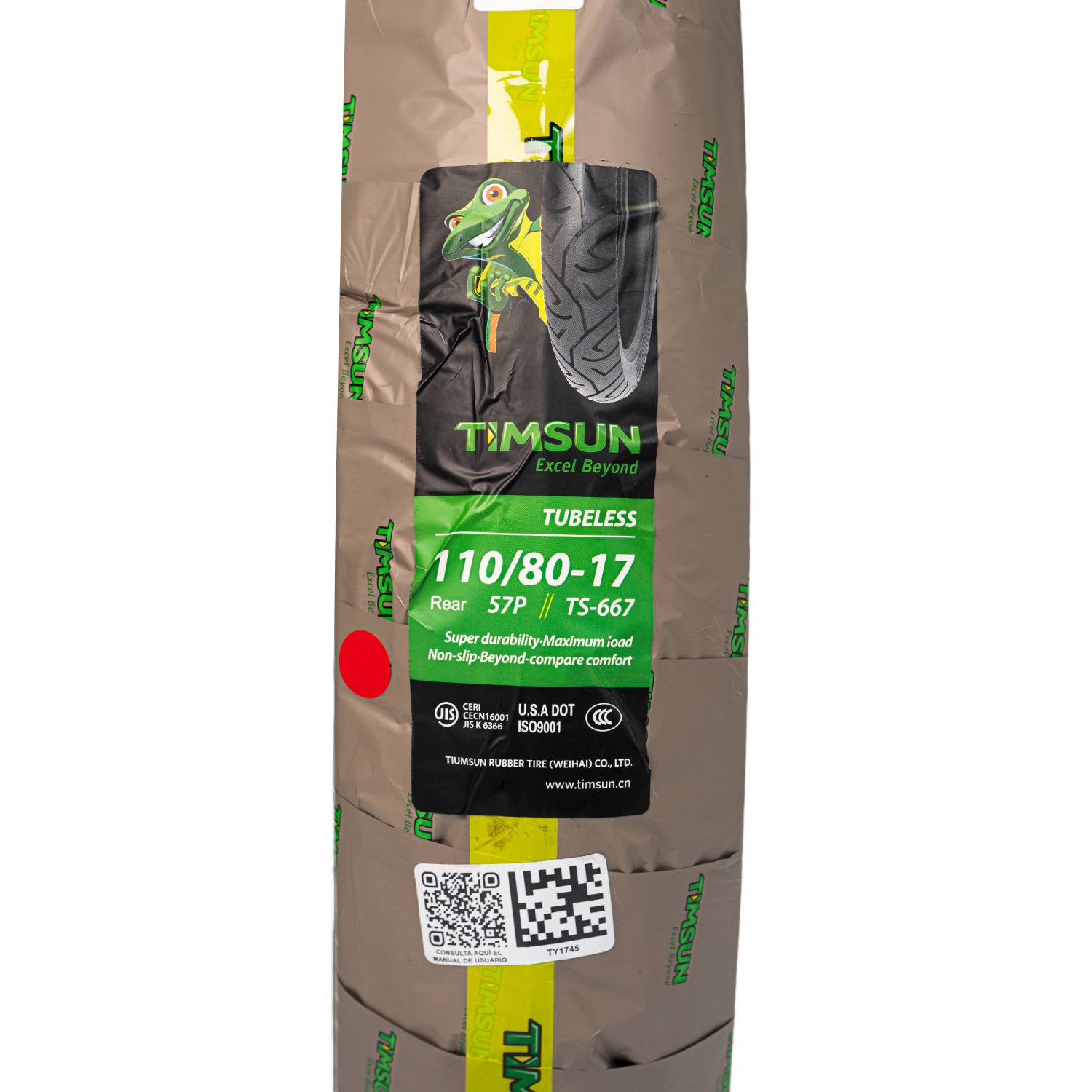 Llanta TIMSUN 110 80-ts 17trasera 667 sellomatic