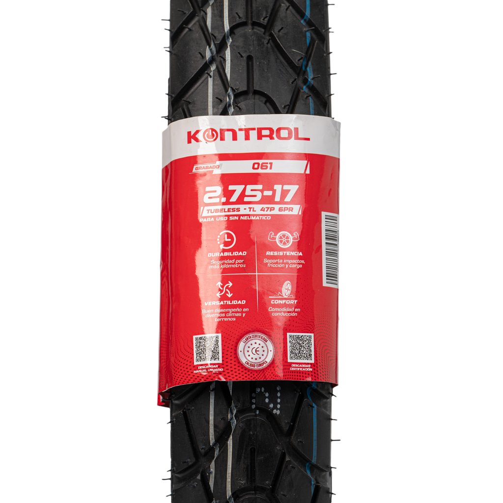 Llanta KONTROL 2.75-knt 17delantera 061 sellomatic