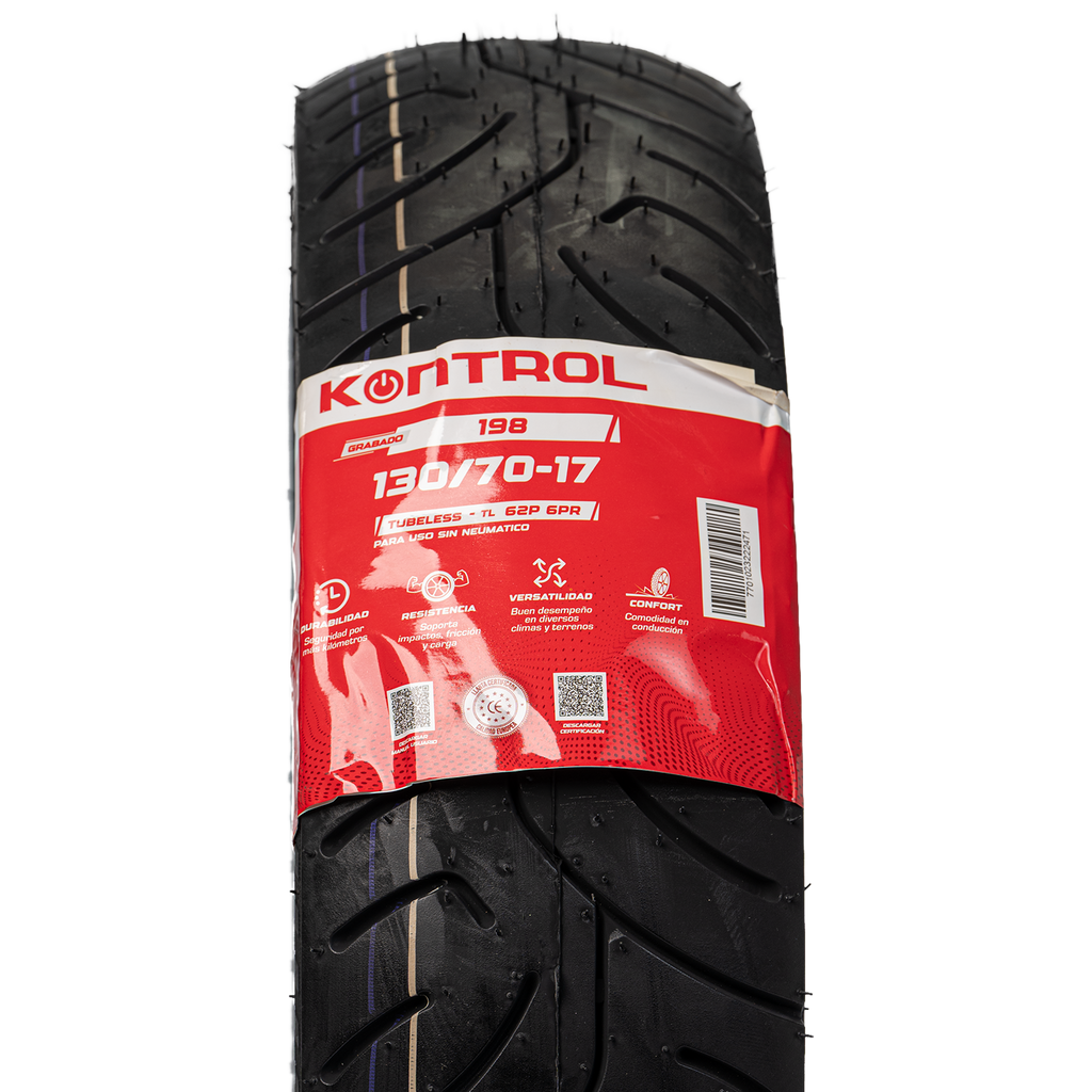 Llanta KONTROL 130 70-knt 17trasera 198 sellomatic