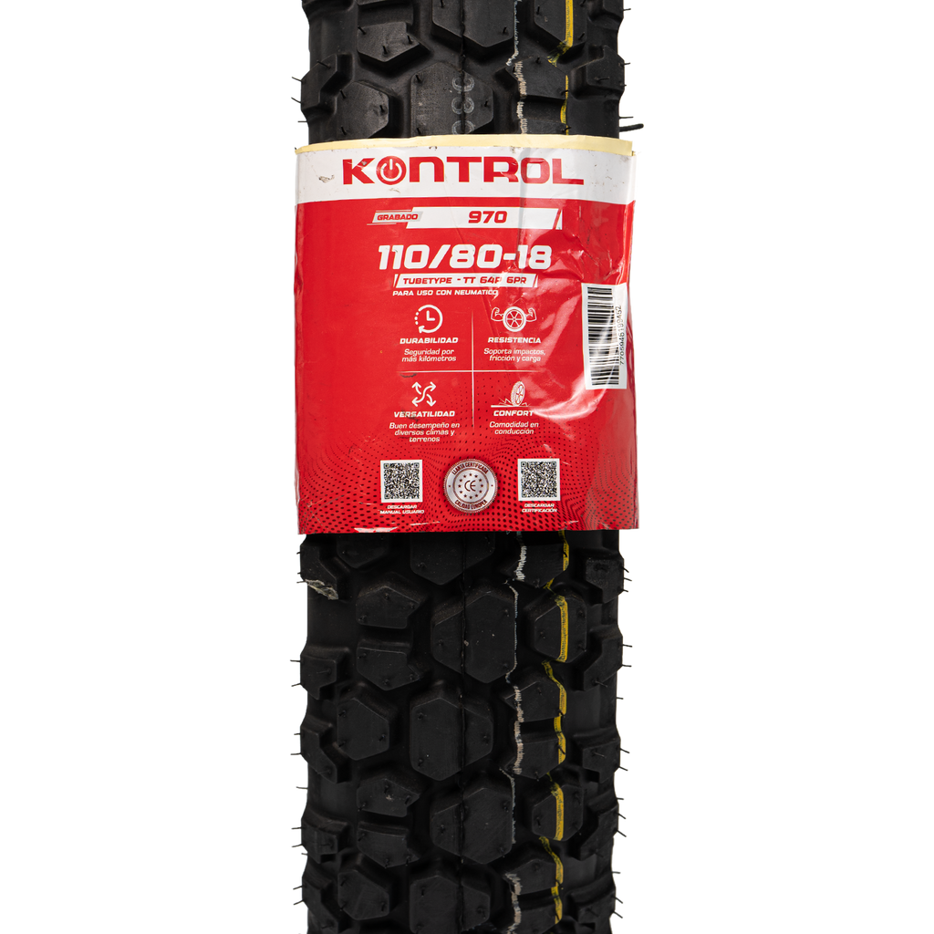 Llanta KONTROL 110 80-18 p- trooper trasera neumatico 1270