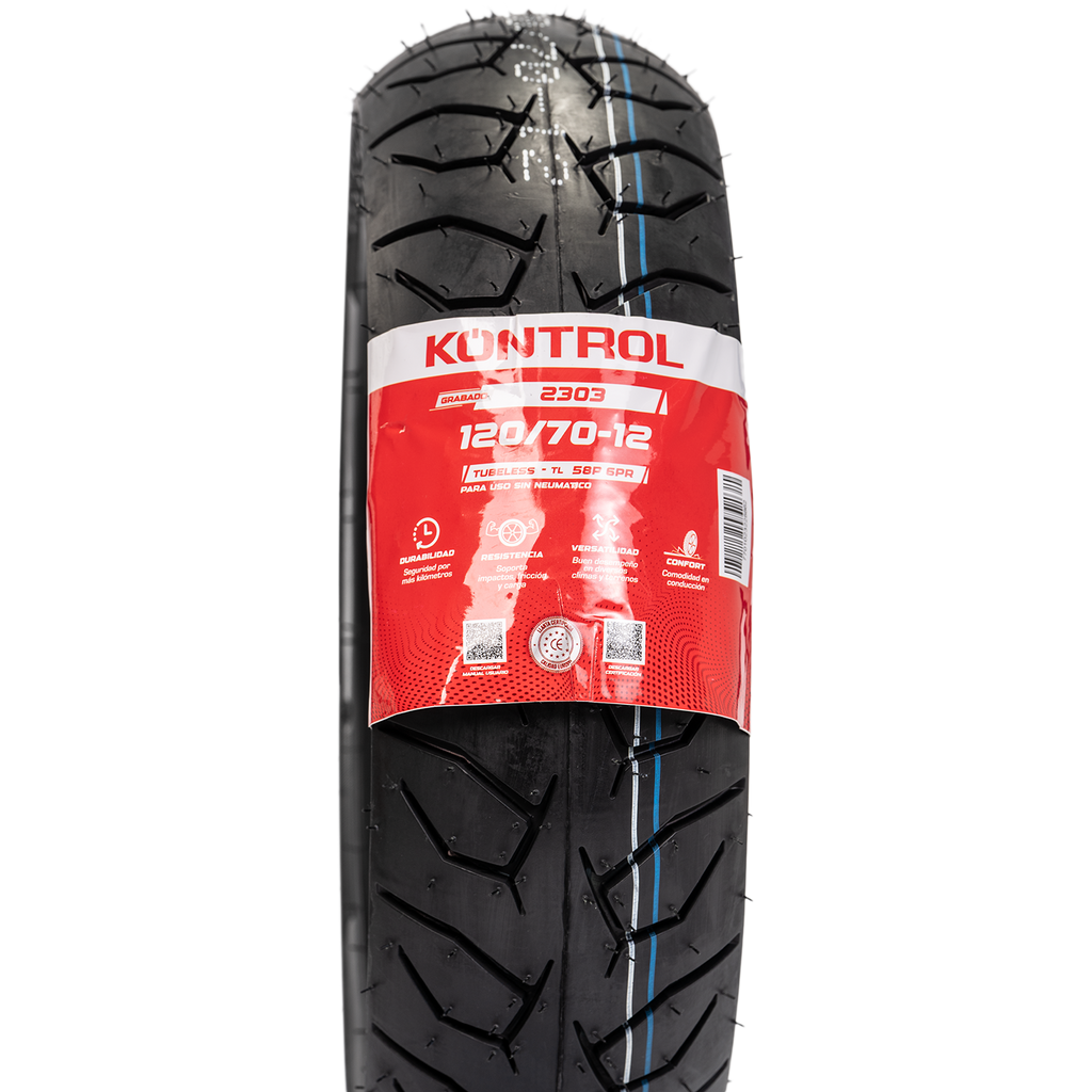 Llanta KONTROL 120 70-knt 12delantera 2303 sellomatic
