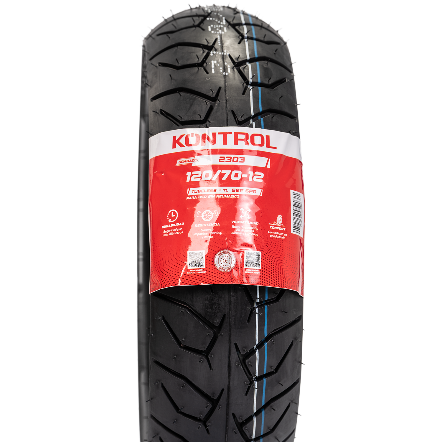 Llanta KONTROL 120 70-knt 12delantera 2303 sellomatic