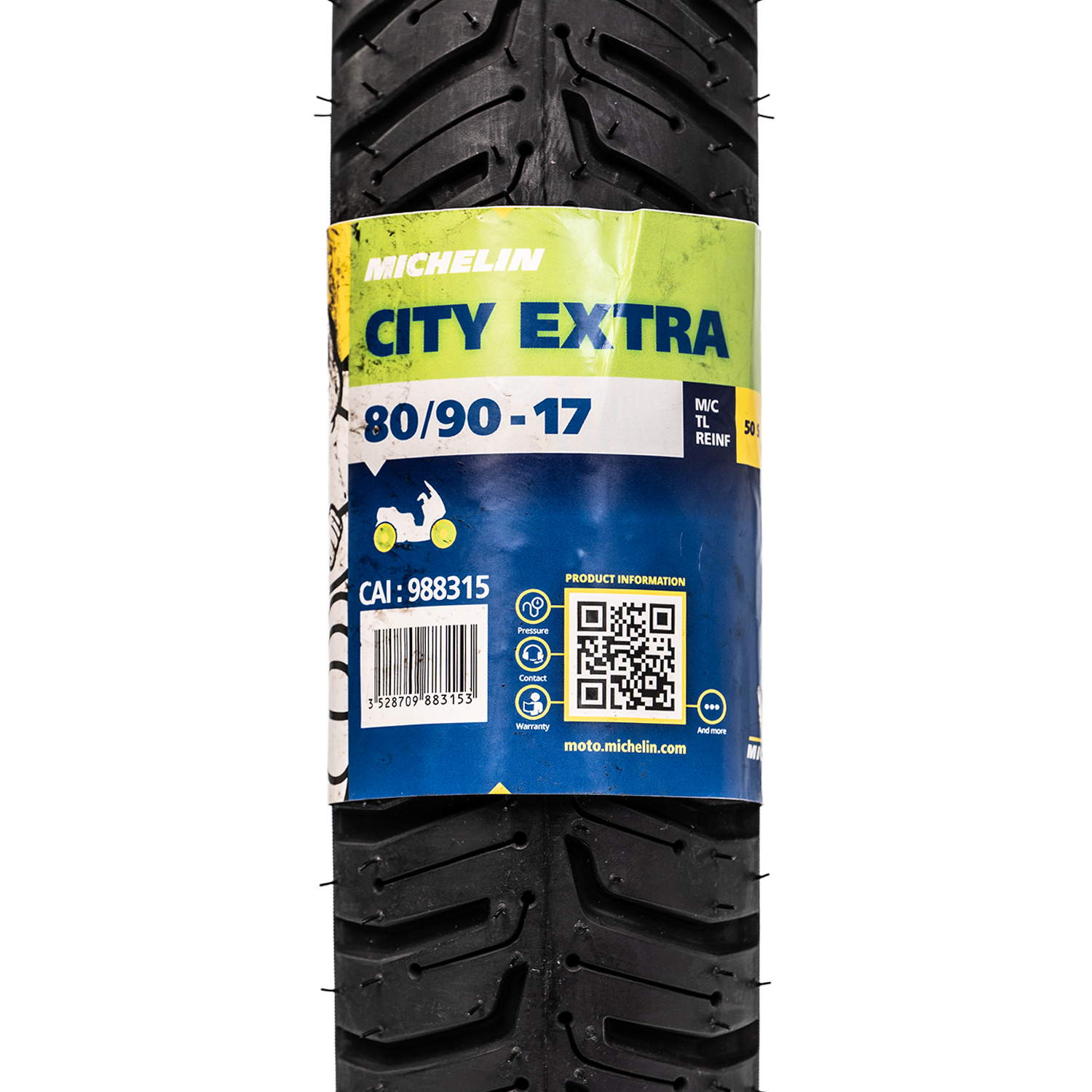 Llanta MICHELIN 80 90-city 17 extra sellomatic