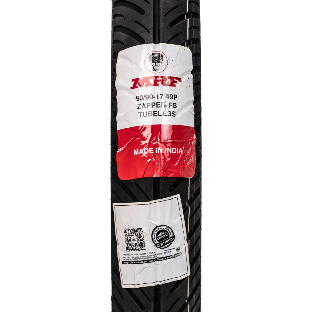Llanta MRF 090 90-zapper 17 fs delantera sellomatic