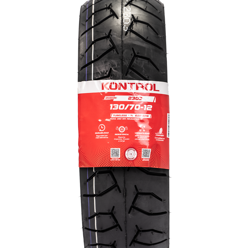 Llanta KONTROL 130 70-knt 12trasera 2303 sellomatic