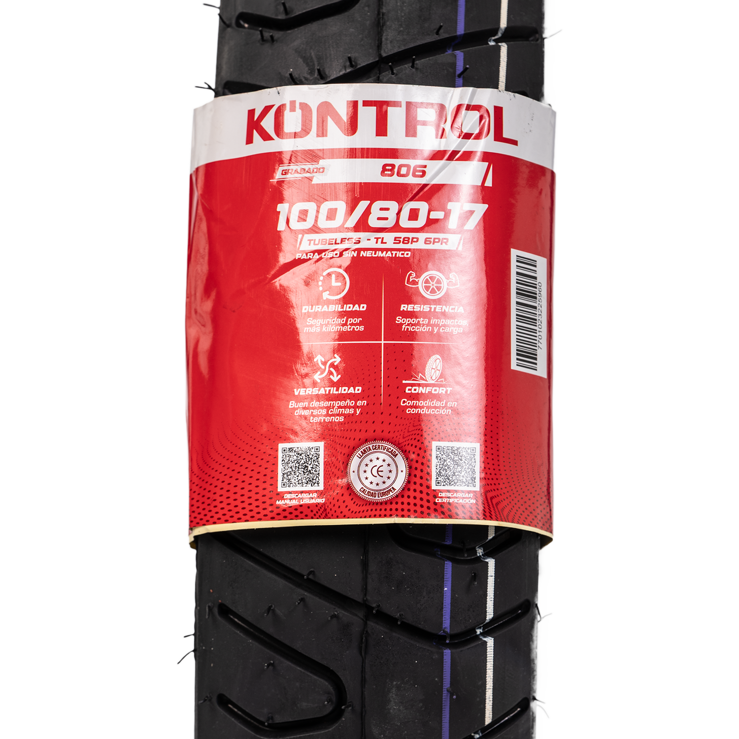 Llanta KONTROL 100 80-knt 17delantera 806 sellomatic