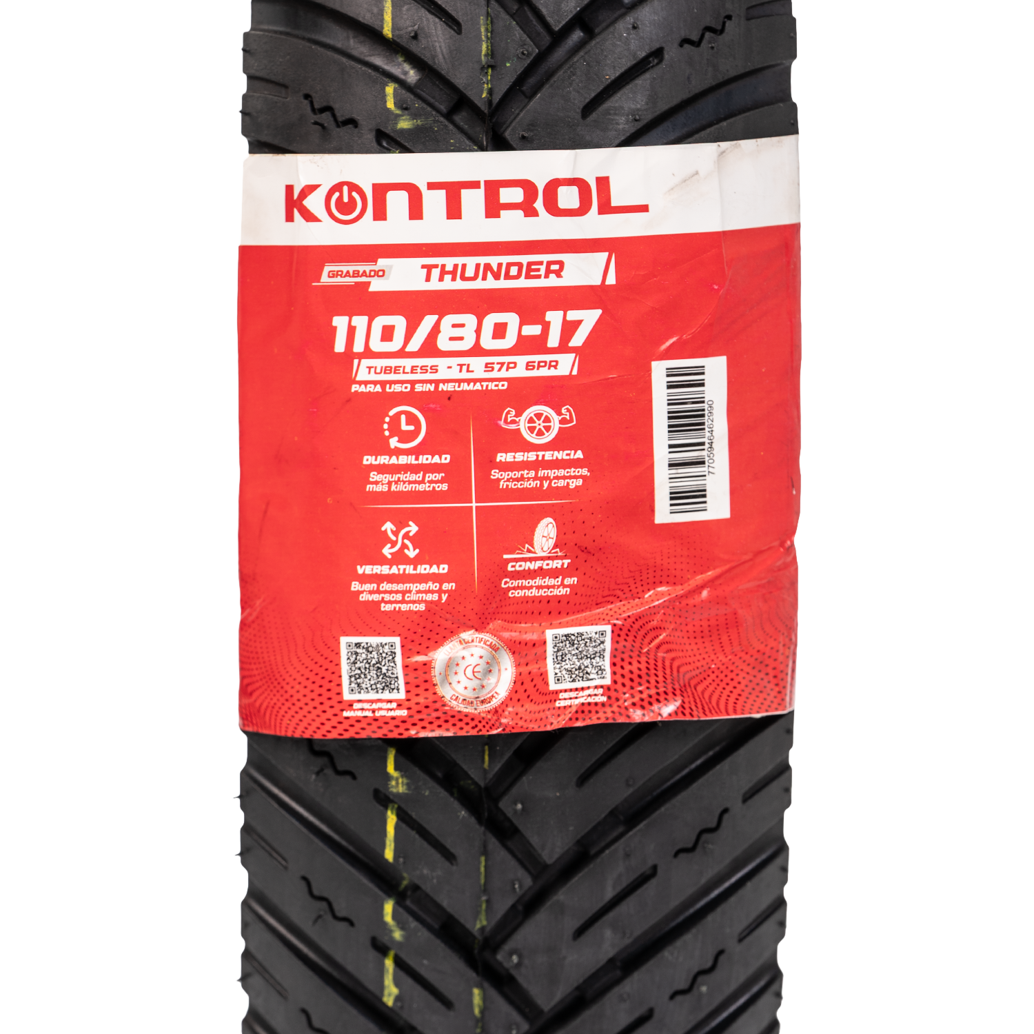 Llanta KONTROL 110 80-thunder 17 trasera sellomatic