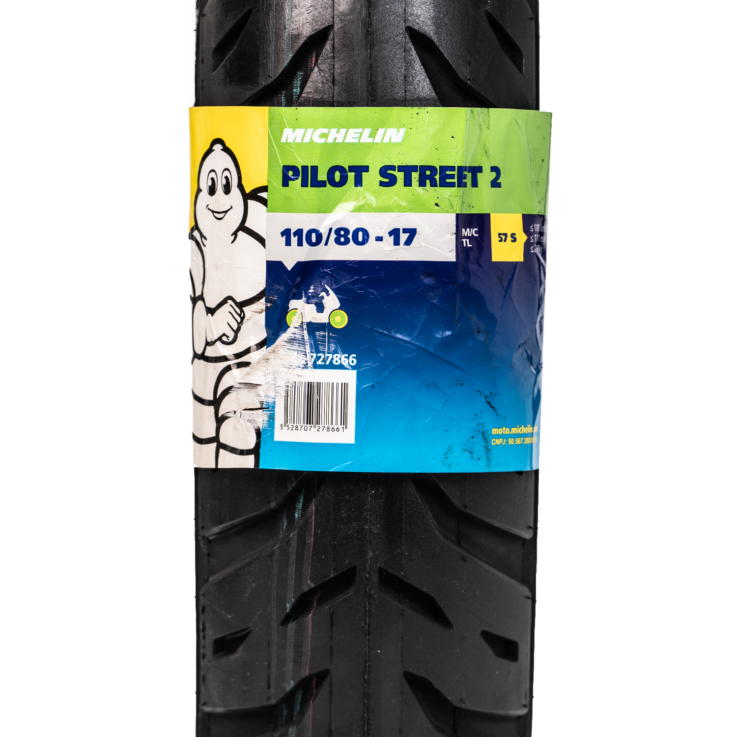 Llanta MICHELIN 110 80-pilot 17 street sellomatic 2