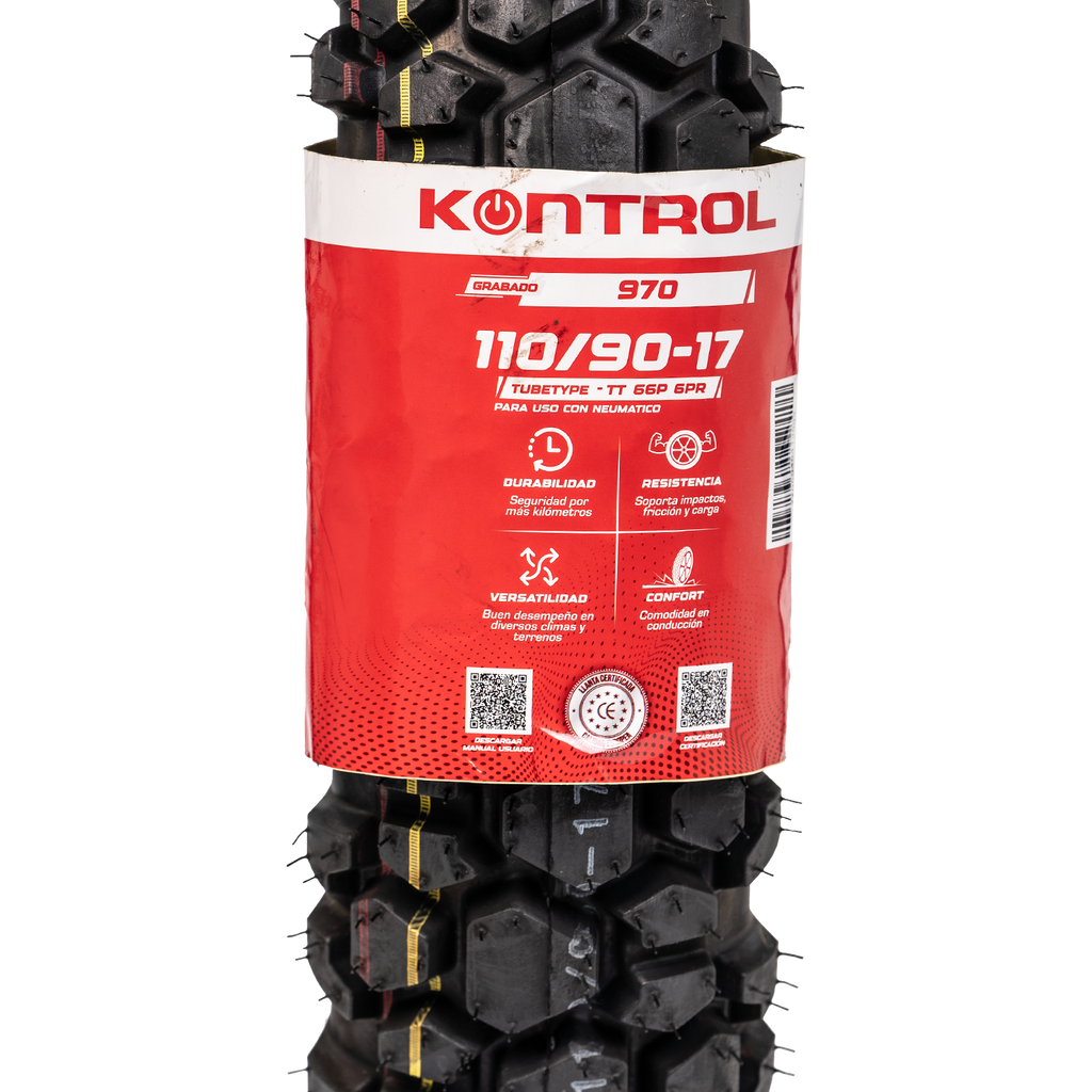 Llanta KONTROL 110 90-17 p- trasera neumatico 1270