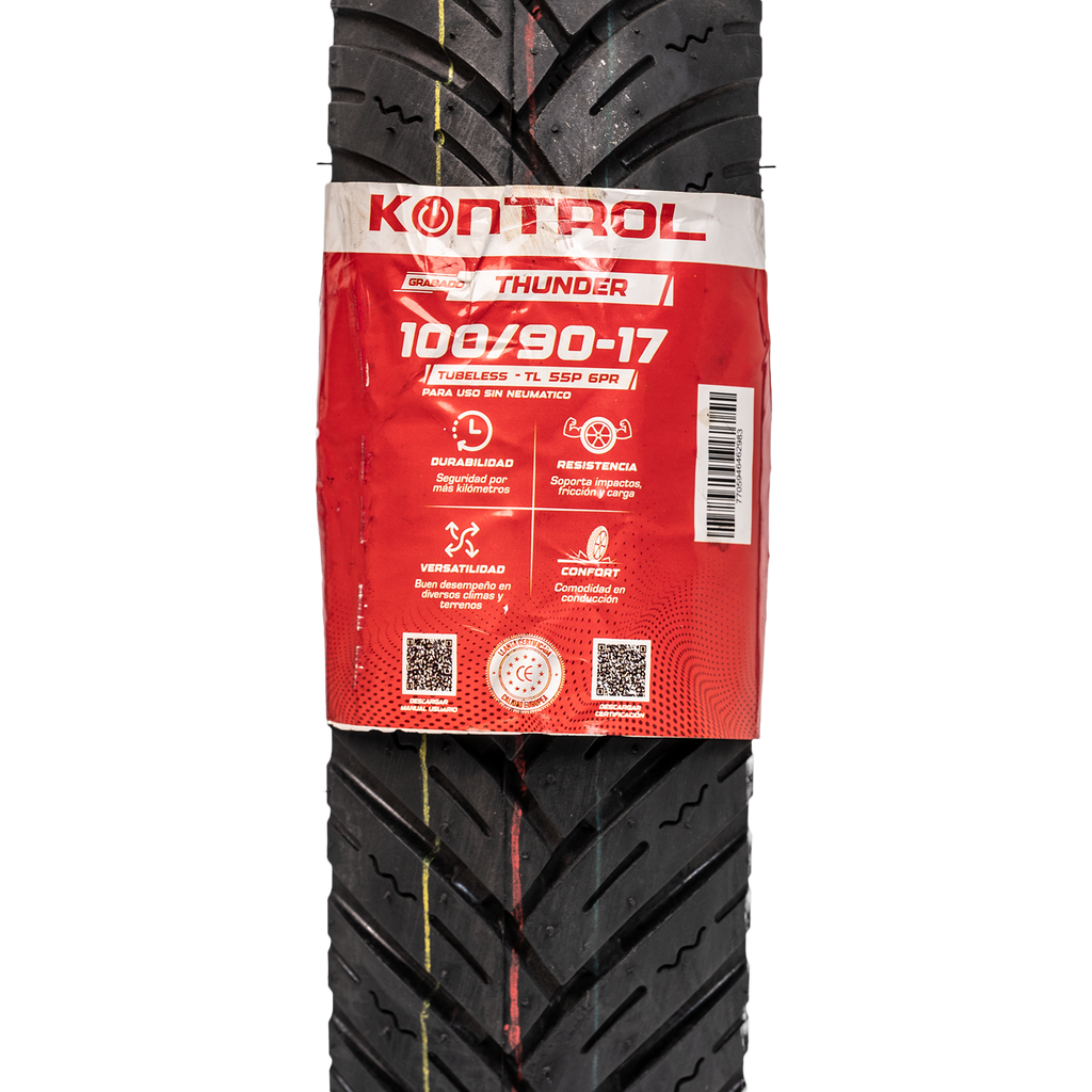 Llanta KONTROL 100 90-thunder 17 sellomatic