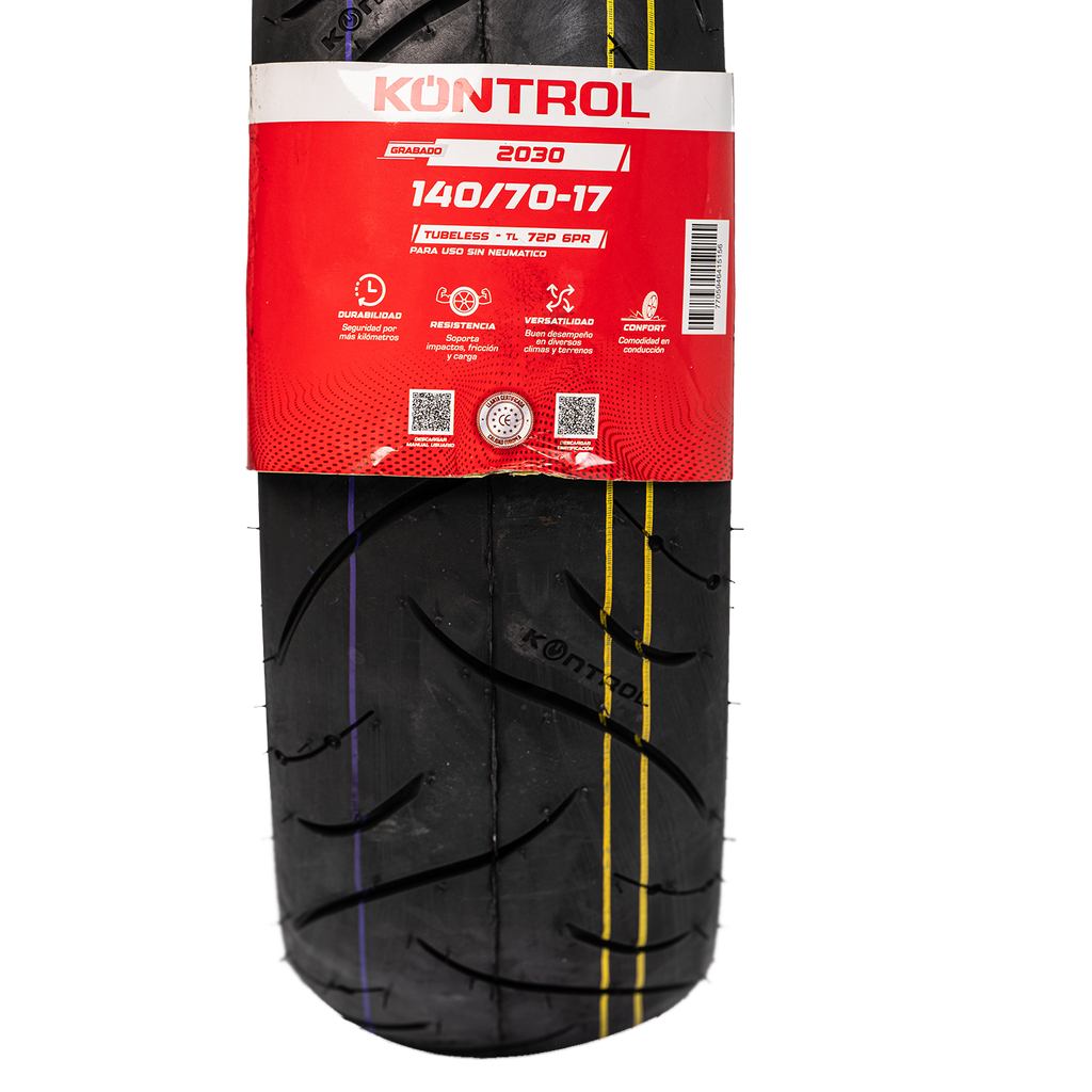 Llanta KONTROL 140 70-knt 17trasera 2030 sellomatic
