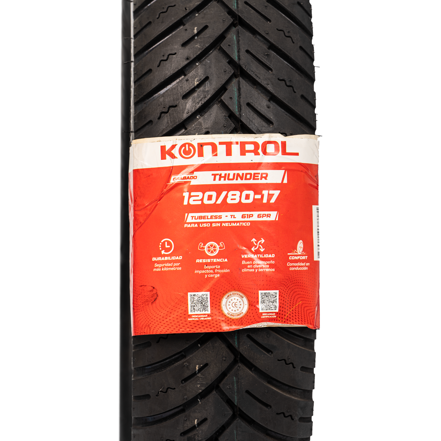 Llanta KONTROL 120 80-thunder 17 trasera sellomatic