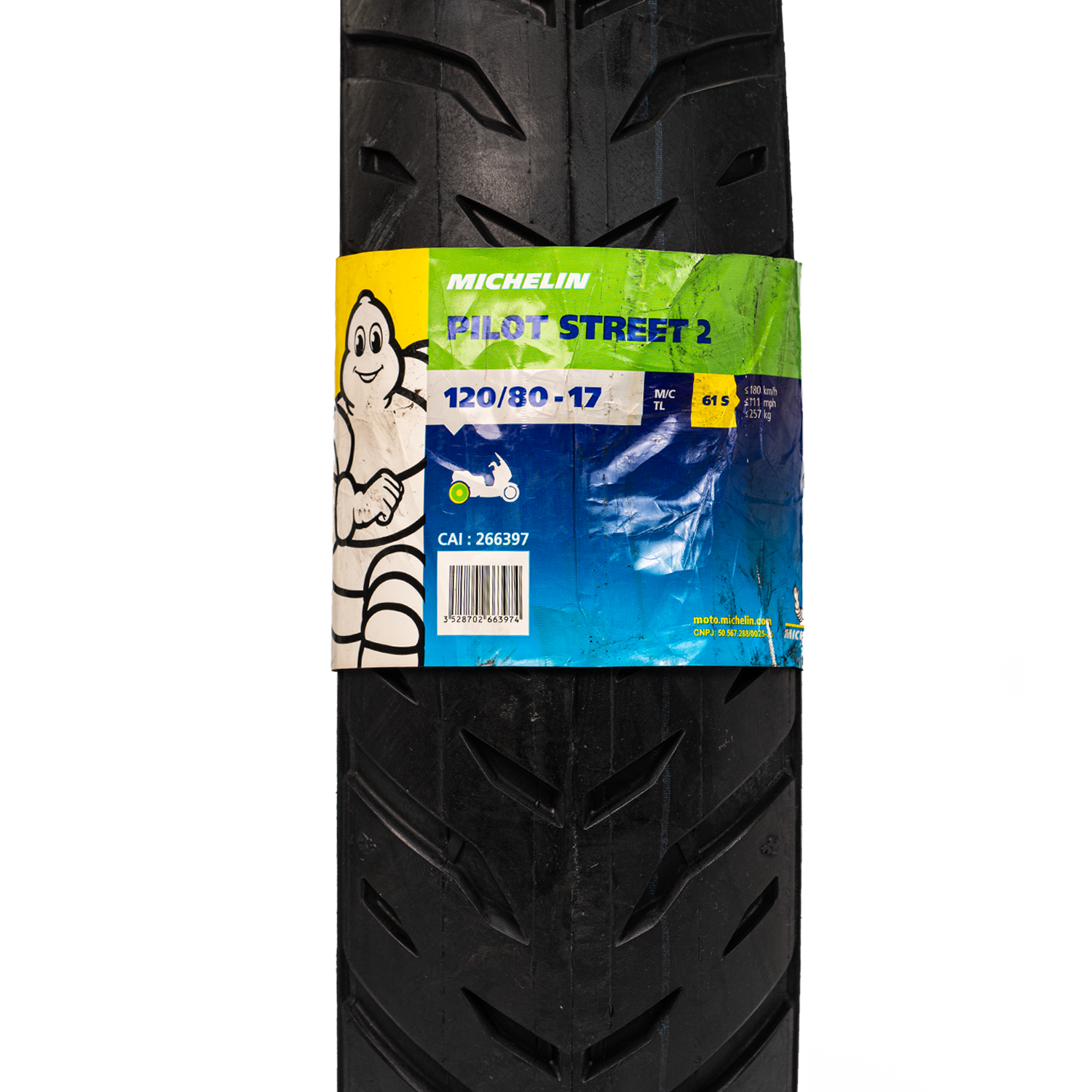 Llanta MICHELIN 120 80-pilot 17 street trasera 2 sellomatic