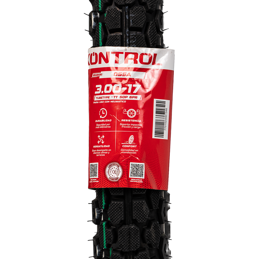 Llanta KONTROL 3.00-knt 17trasera 055 neumatico