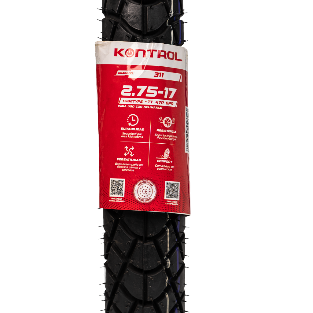 Llanta KONTROL 2.75-knt 17delantera 311 neumatico