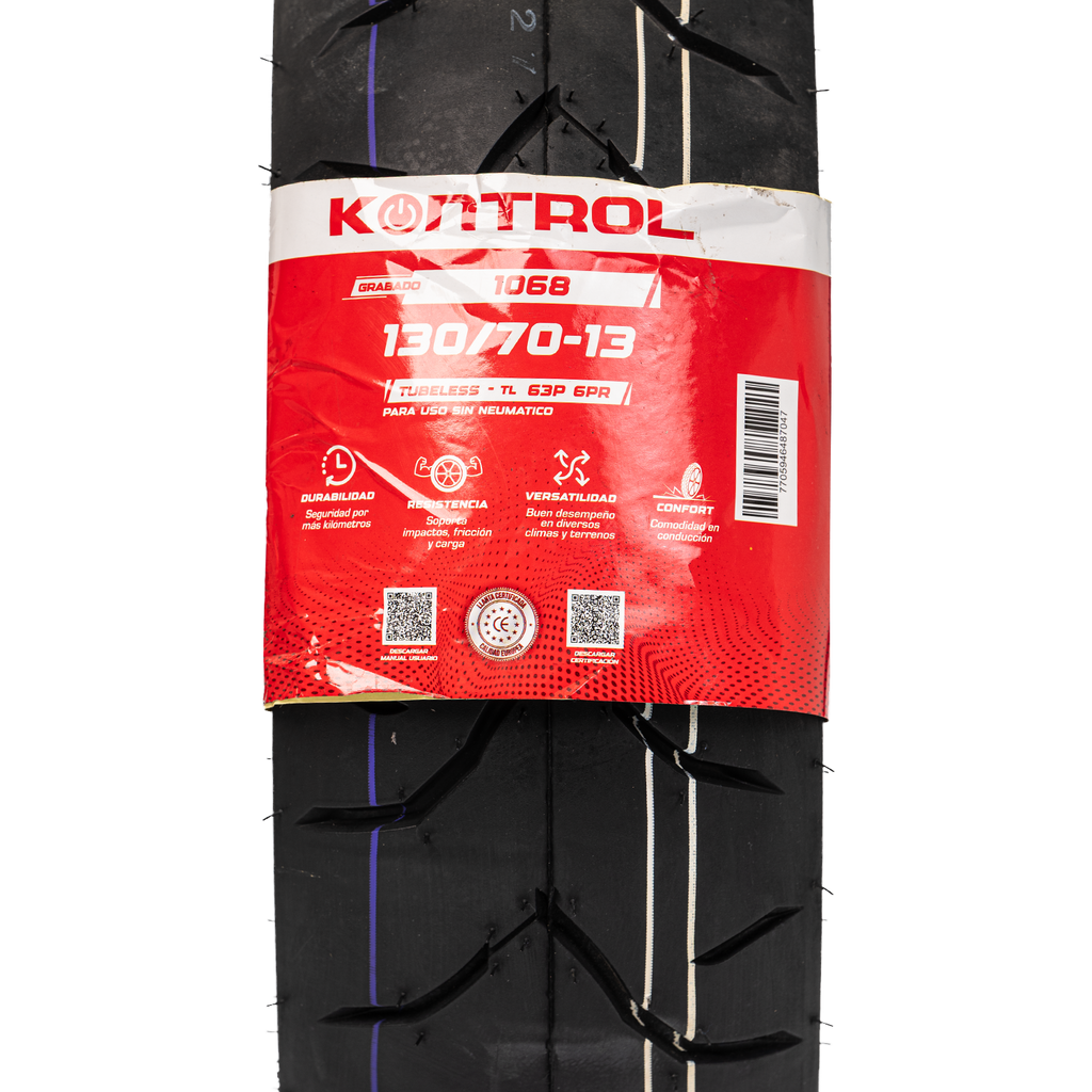 Llanta KONTROL 130 70-knt 13trasera 1068 sellomatic