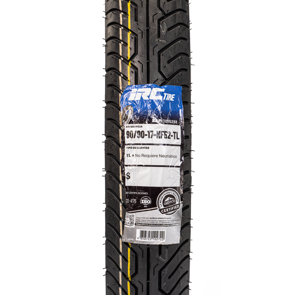 Llanta IRC 090 90-nf 17delantera 52 sellomatic