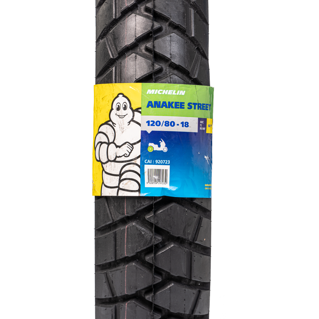 Llanta MICHELIN 120 80-anakee 18 street trasera sellomatic