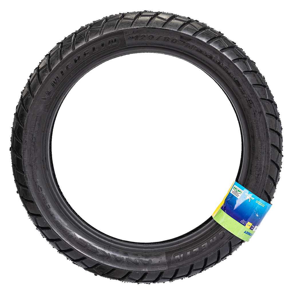 Llanta MICHELIN 120 80-anakee 18 street trasera sellomatic