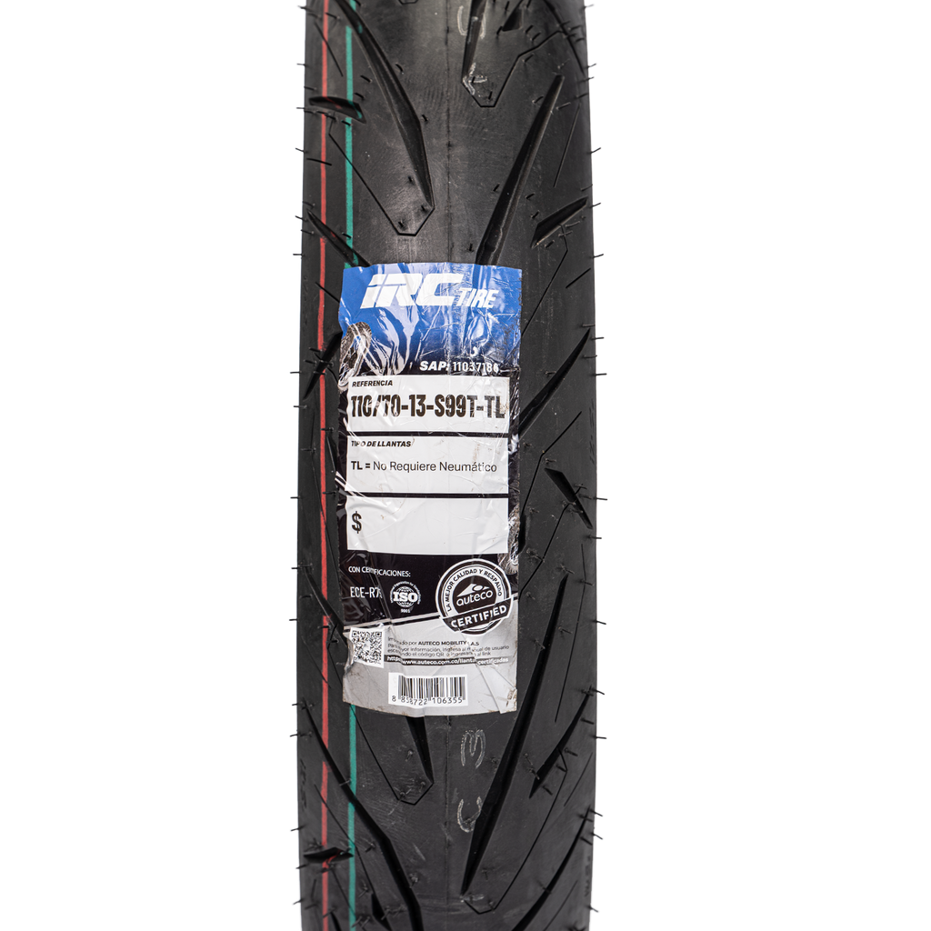 Llanta IRC 110 70-13 s99t scooter sport delantera