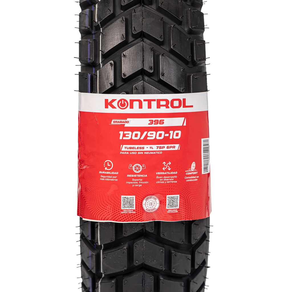 Llanta KONTROL 130 90-knt 10trasera 396 sellomatic