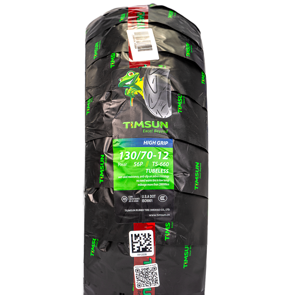 Llanta TIMSUN 130 70-ts 12high 660 grip trasera sellomatic