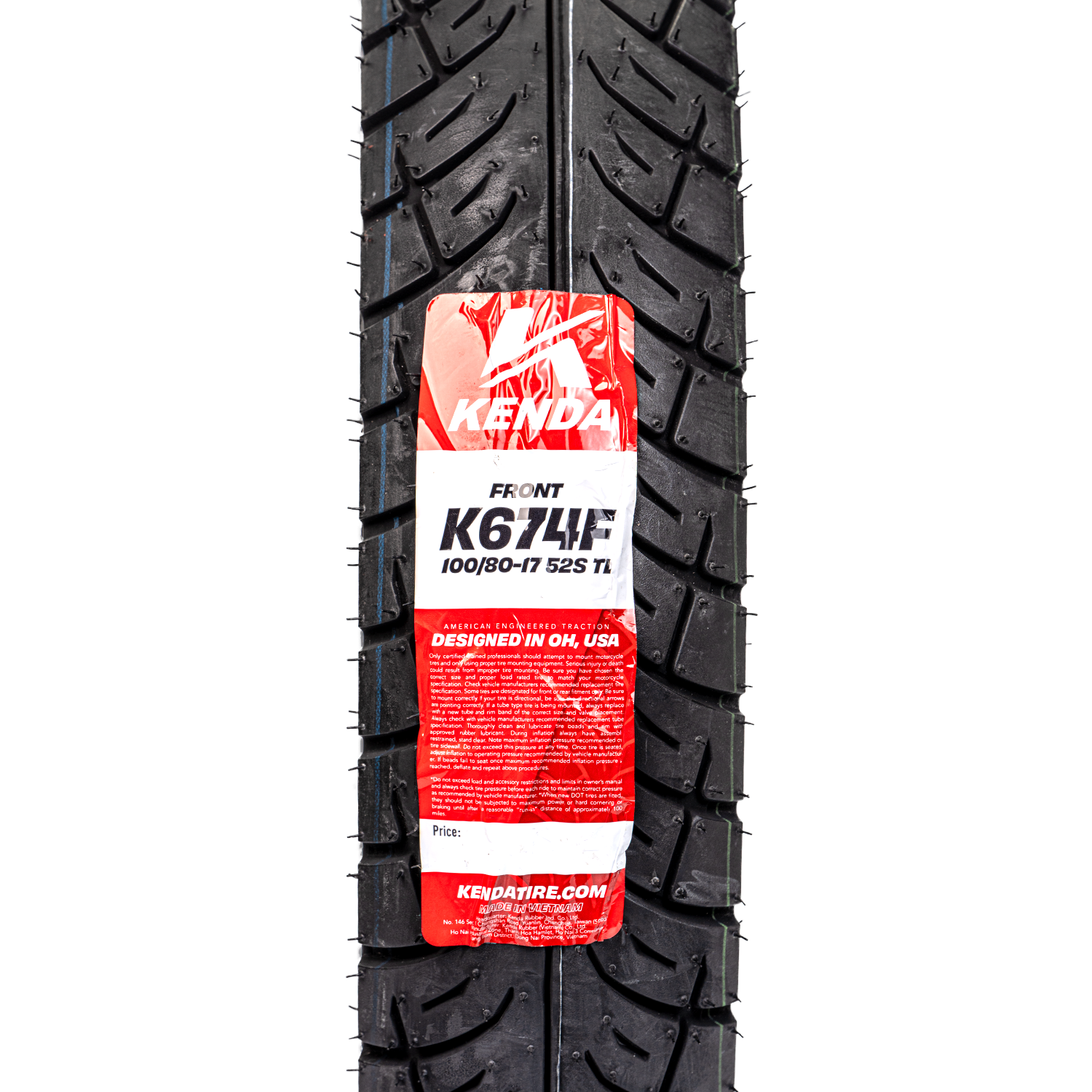Llanta KENDA 100 80-17 k674f delantera sellomatic