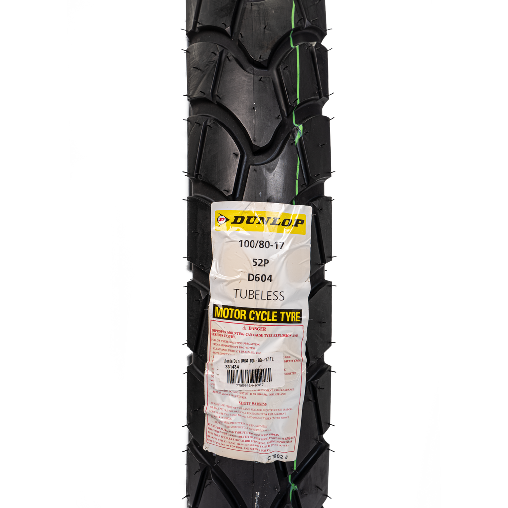 Llanta DUNLOP 100 80-17 ddelantera 604 sellomatic