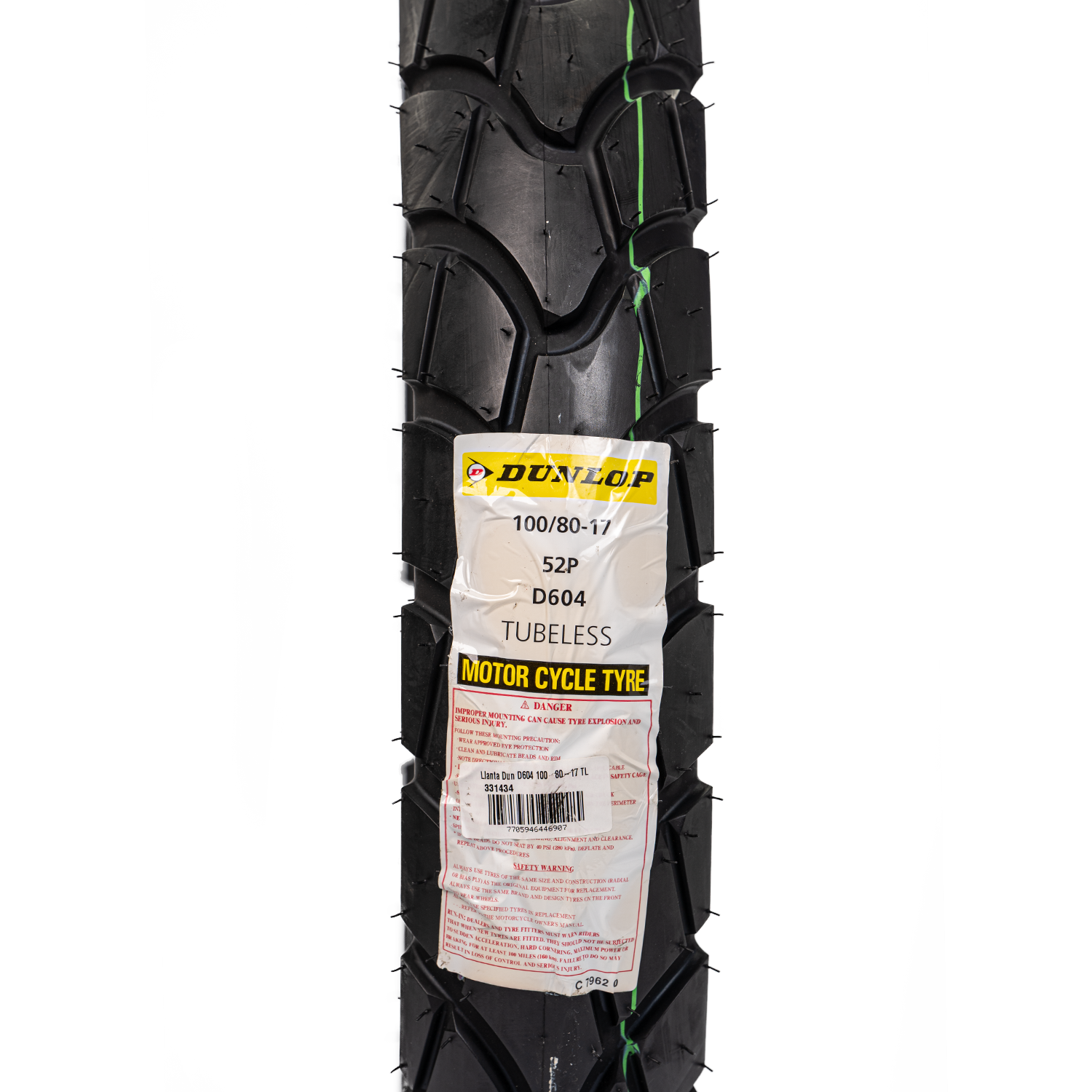 Llanta DUNLOP 100 80-17 ddelantera 604 sellomatic