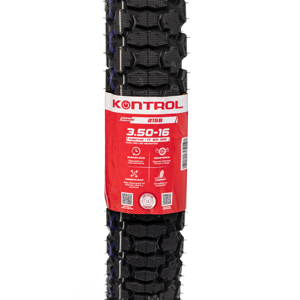 Llanta KONTROL 3.50-knt 16215b trasera neumatico
