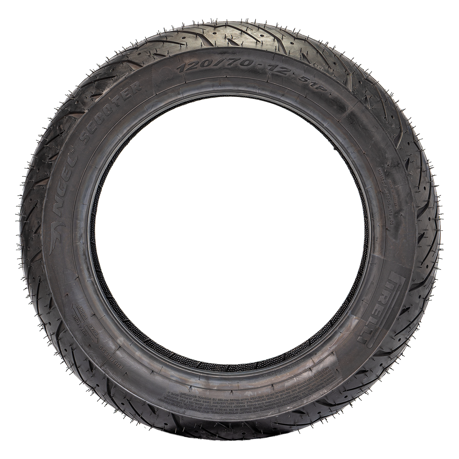 Llanta PIRELLI 120 70-angel 12 scooter delantera sellomactic