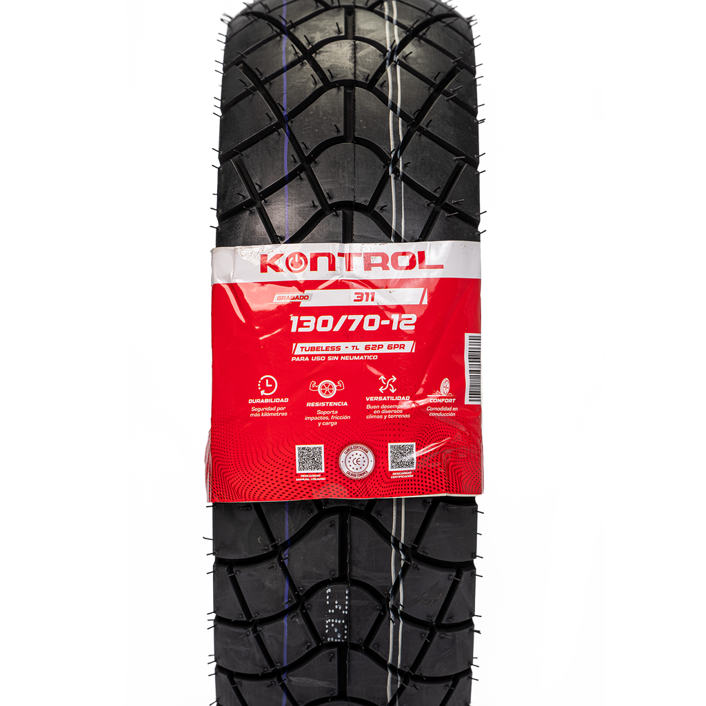 Llanta KONTROL 130 70-knt 12trasera 311 sellomatic