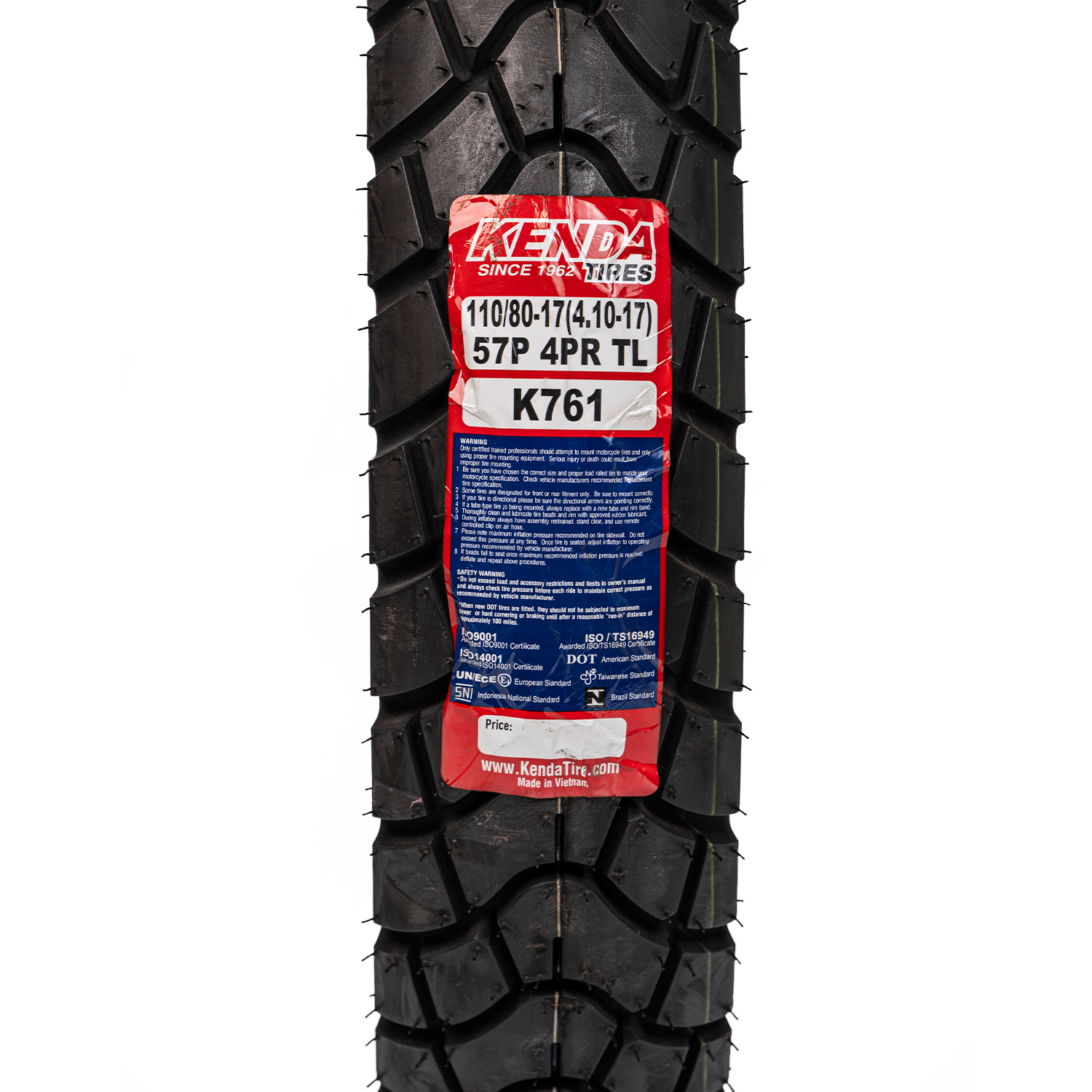 Llanta KENDA 110 80-17 ktrasera 761 sellomatic