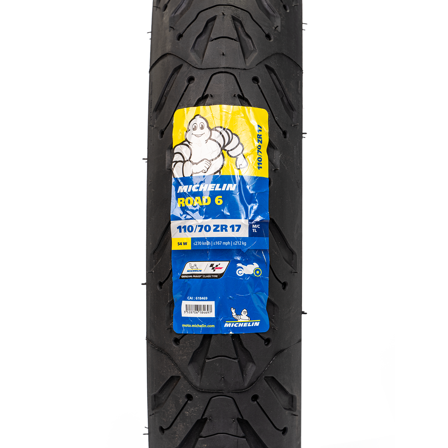 Llanta MICHELIN 110 70zr-road 17 delantera 6 sellomatic