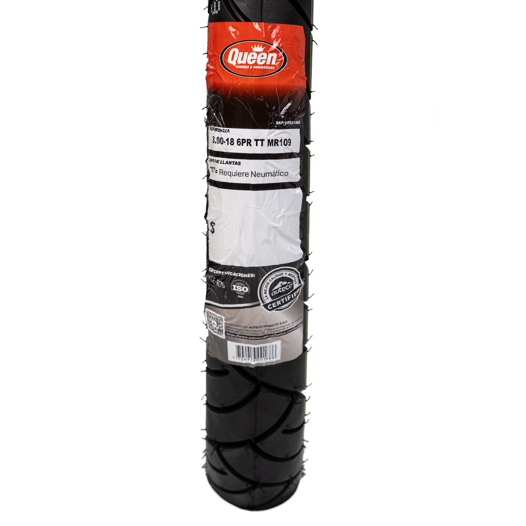 Llanta QUEEN tire 3.00-mr 18neumatico 109