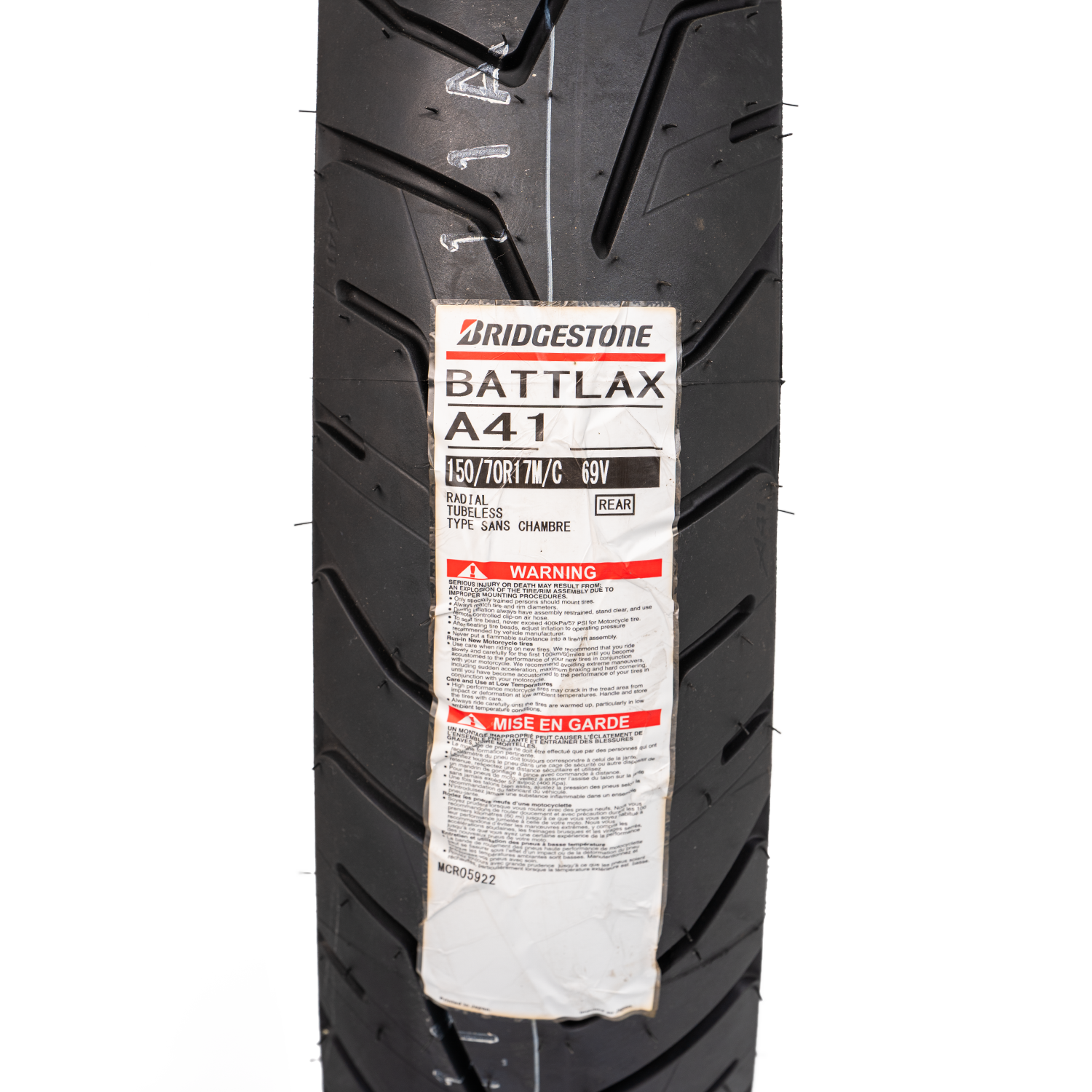 Llanta BRIDGESTONE 150 70r-battlax 17 a41r trasera
