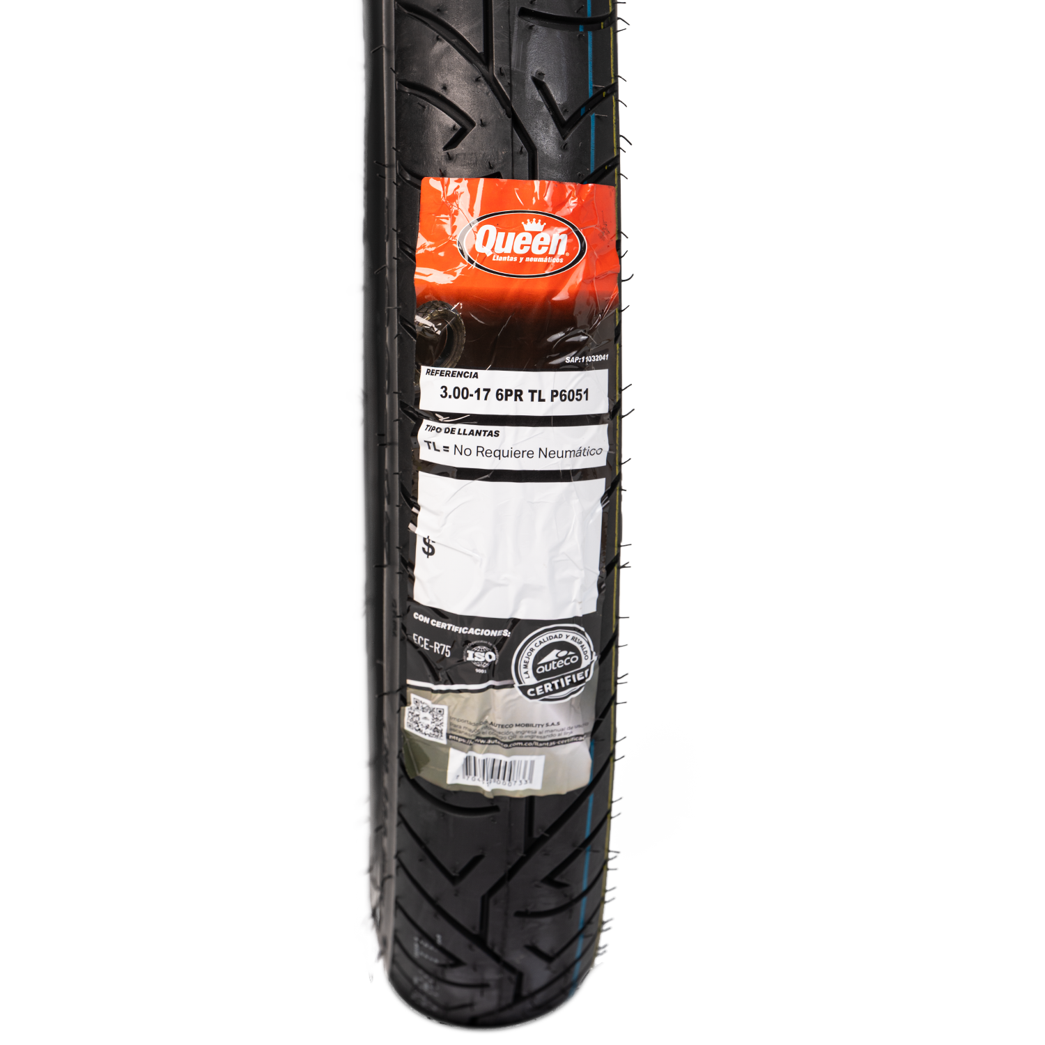 Llanta QUEEN tire 3.00-17 psellomatic 6051
