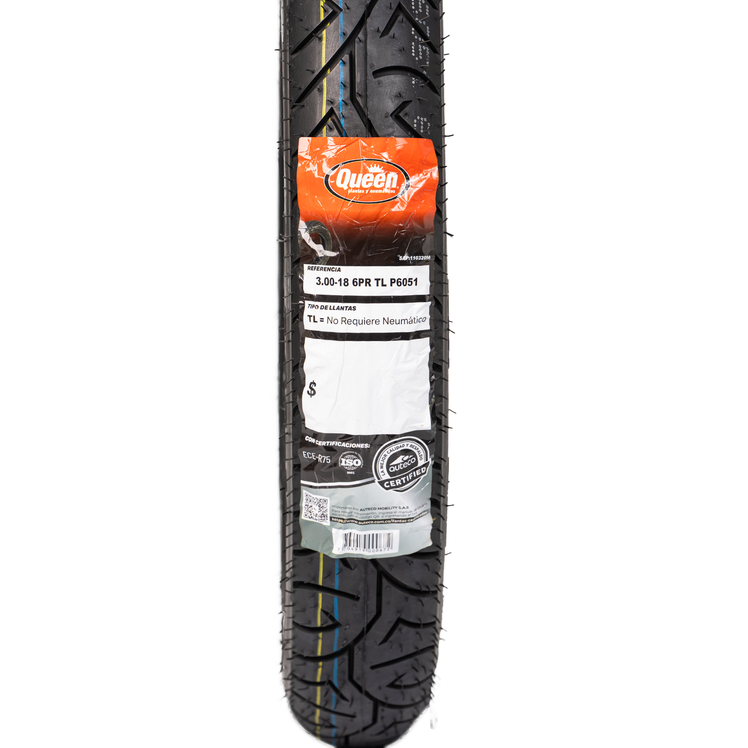 Llanta QUEEN tire 3.00-18 psellomatic 6051
