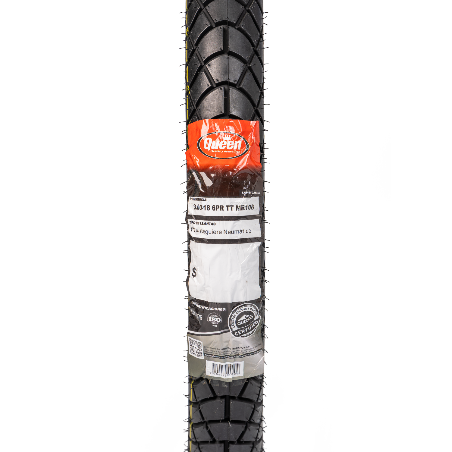 Llanta QUEEN tire 3.00-mr 18trasera 106 neumatico