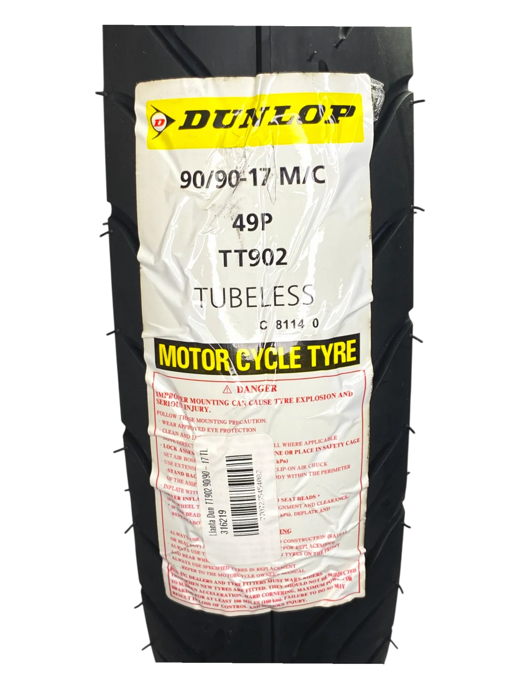 Llanta DUNLOP 90 90-tt 17sellomatic 902