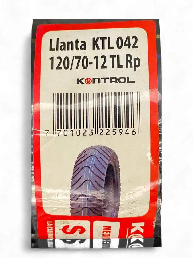Llanta KONTROL 120 70-knt 12delantera 042 sellomatic