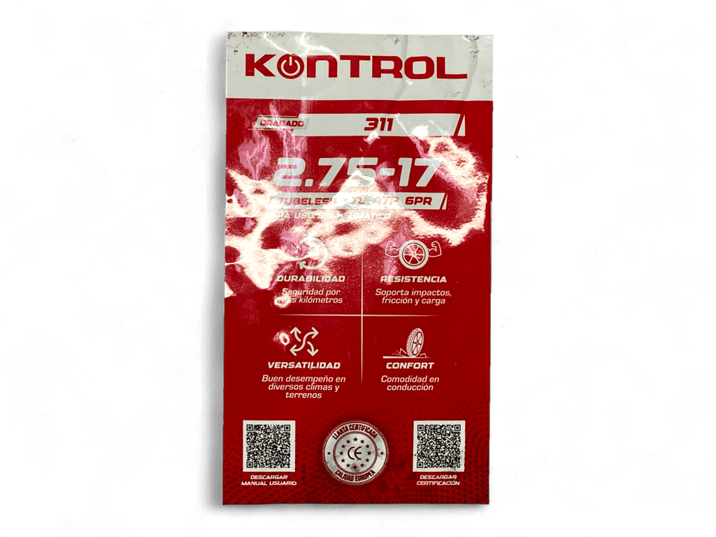 Llanta KONTROL 2.75-knt 17delantera 311 sellomatic