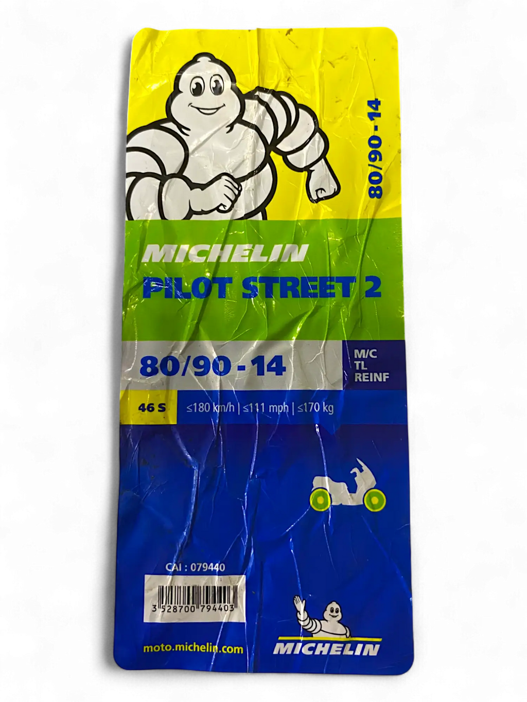 Llanta MICHELIN 80 90-pilot 14 street sellomatic 2